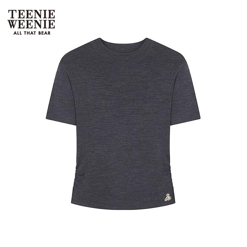 Teenie Weenie Women's Half-High Neck Short Sleeve Knit Sweater