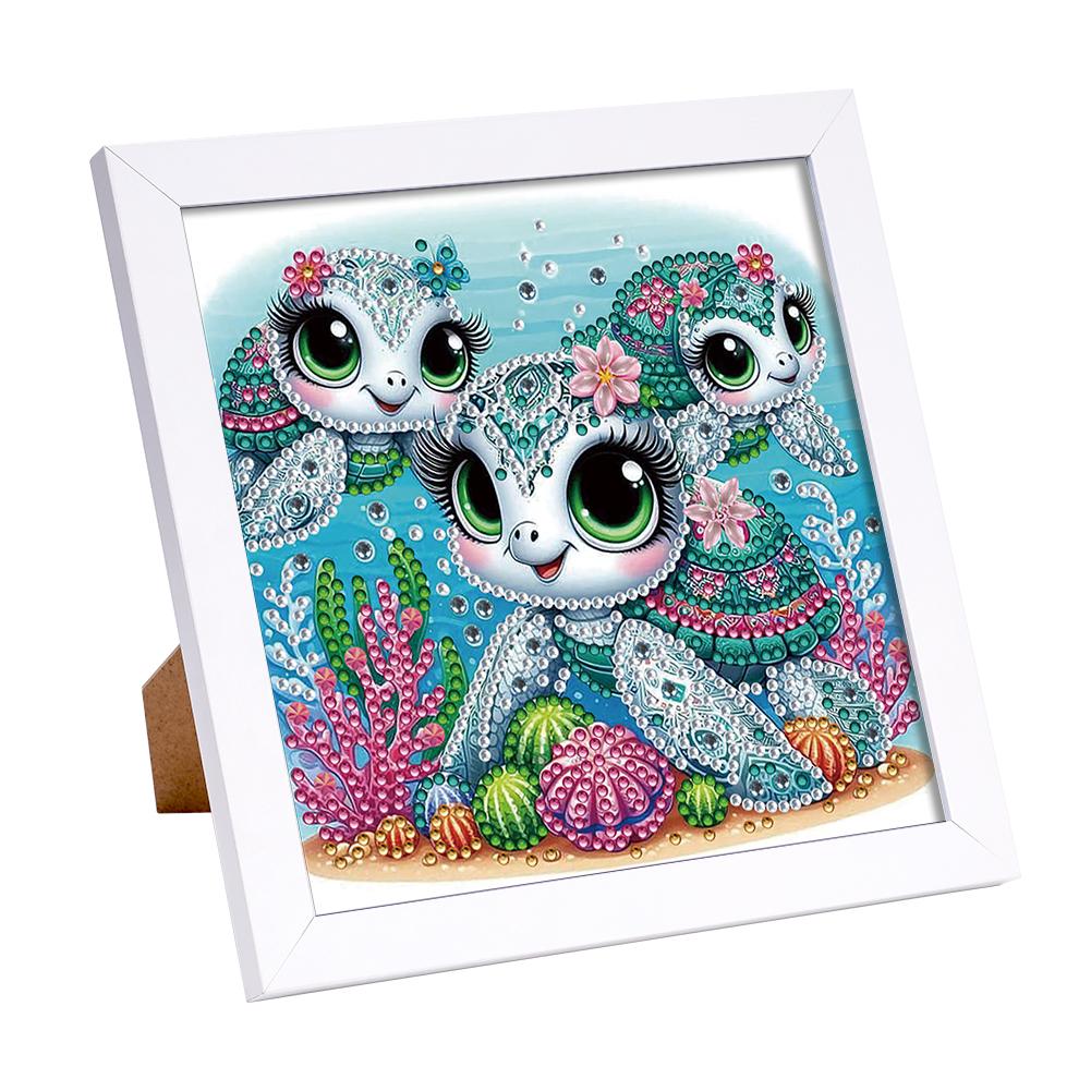 5D Animal DIY Partial Special Shape Drill Diamond Painting Kit W/ Frame