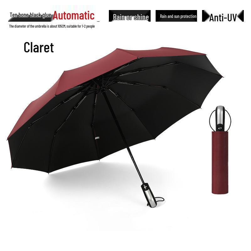 Stabiler winddichter automatischer Faltregenschirm für Männer und Frauen – Großer Sonnenschutz für jedes Wetter, anpassbar für Werbung
