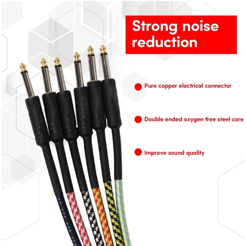 3 Meters Guitar Lead Instrument Cable Profession Noiseless Guitar Bass Cable Cord Straight To Straight Instrument Cables