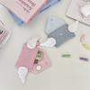 New Winged Coin Purse Mini Color Block Storage Card Pack Stylish Star Bow Decorati Earphe Bag Portable Student Denim Handbag