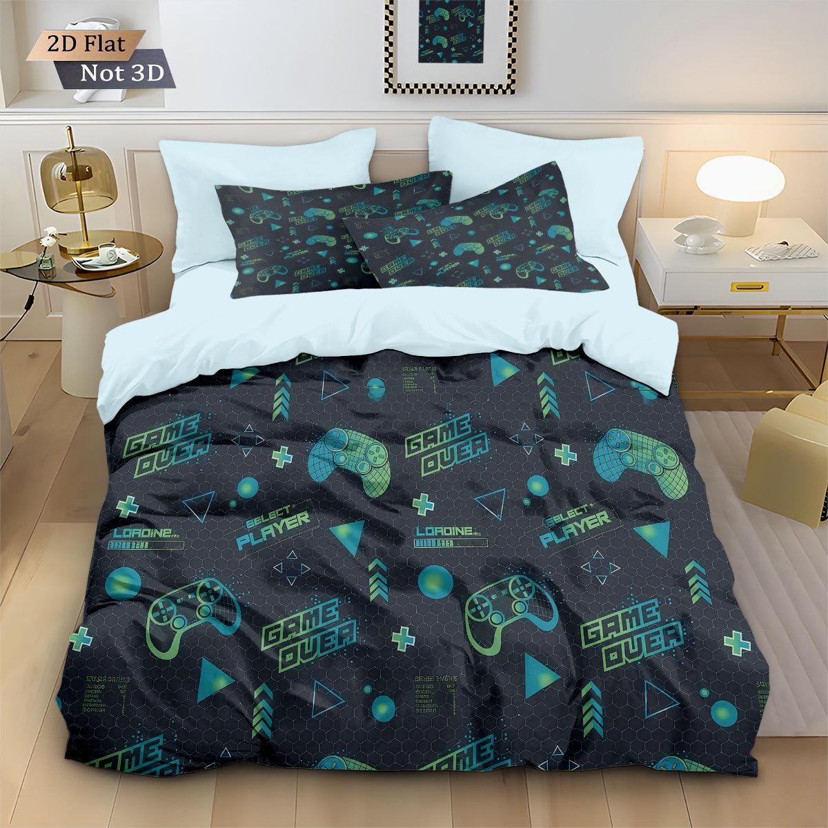 Game Controller Digital Print Three-Piece Duvet Cover Set 135x200 cm