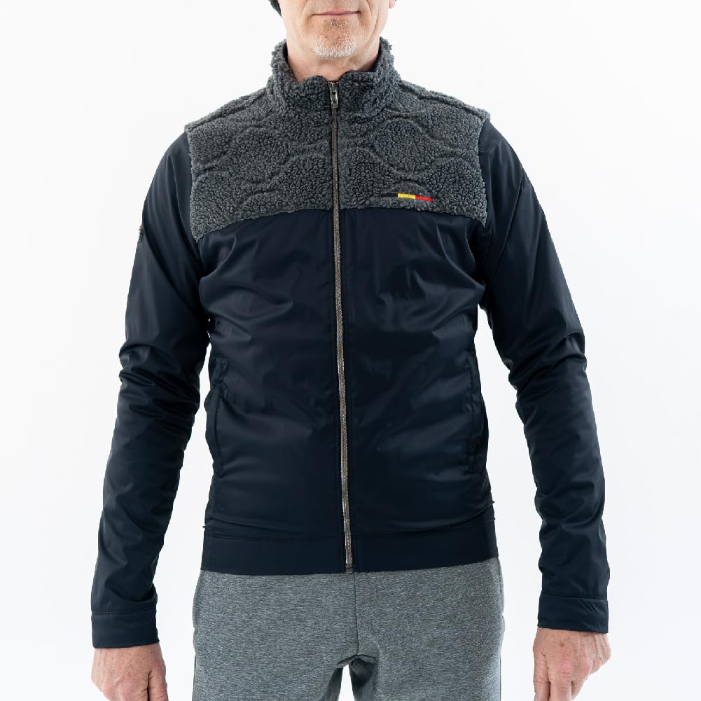Kapelmuur Windproof Combination Quilted Black Jacket, Boa,