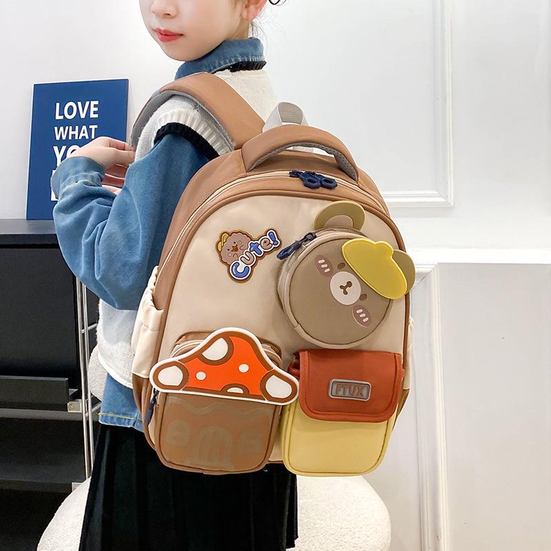 School bag cute cartoon baby boys and girls lightweight trend casual backpack children