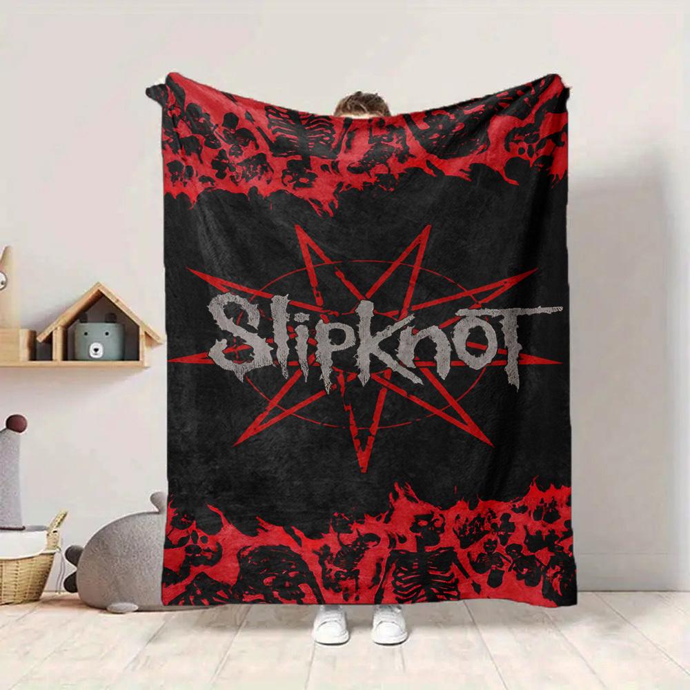 1ks Merch kapely Slipknot Měkká pohodlná deka Digitální potisk, Celoroční víceúčelová pletenina Lůžkoviny, Kancelář, Pohovka Domácí dekorace Deka