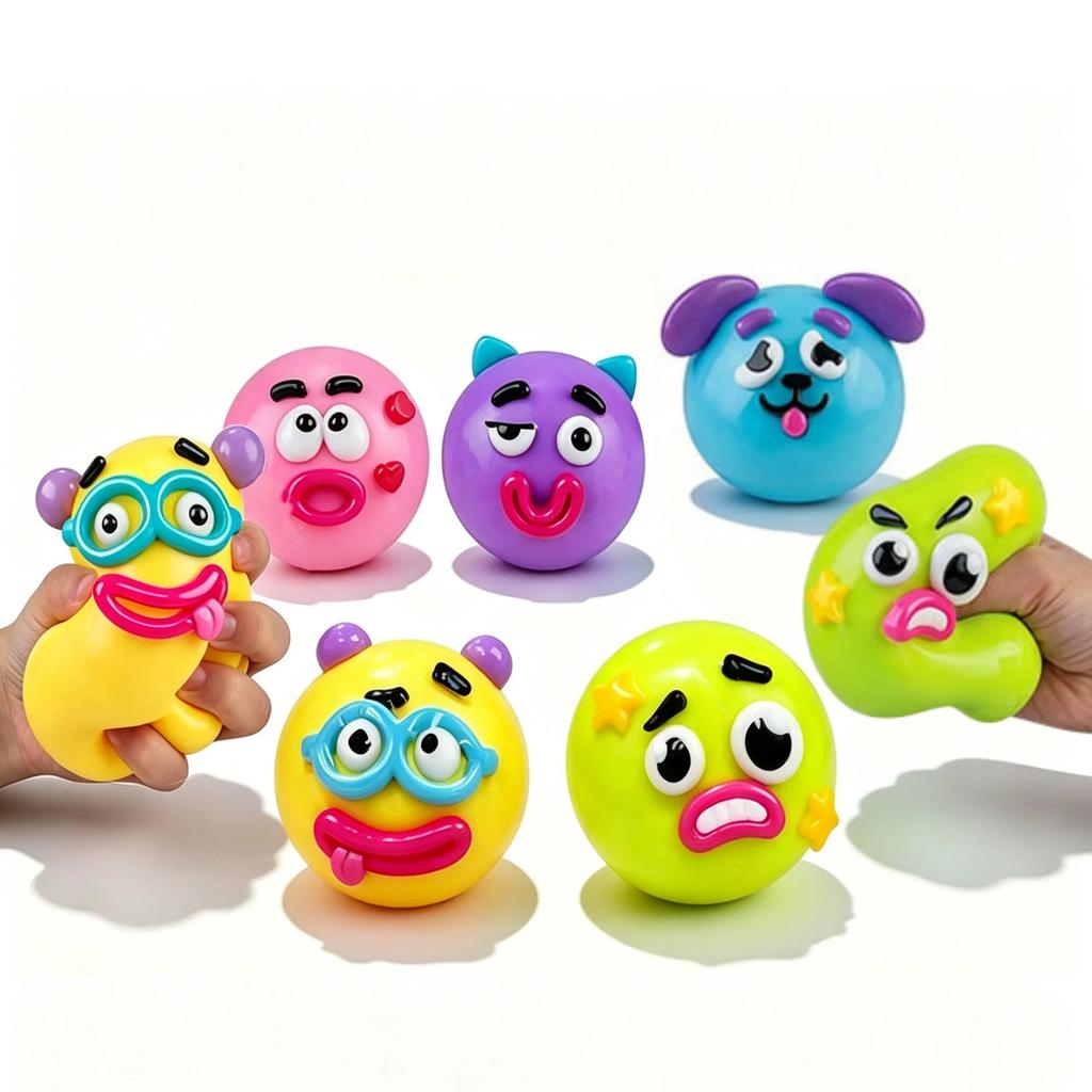 Funny Dog Expressions Squeezing Toy Soft Wet Cute Face Changing Slowly Rising Relaxing Sensory Toy Adults Ideal Home Office Gift
