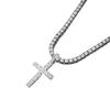 4mm Alloy Cuban Tennis Chain Necklace: Hip Hop Layered Clavicle Jewelry with Pendant for Men