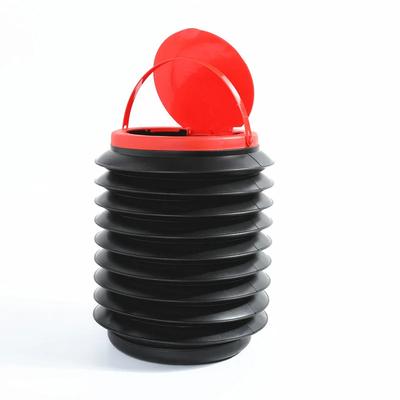 Bidone della spazzatura telescopico multifunzionale pieghevole da 4 litri per auto, secchio di stoccaggio con coperchio, cestino portatile, forniture per la cucina domestica e per auto