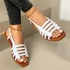 Women's Shoes 2025 High Quality Slip-on Women's Sandals Fashion Narrow Band Casual Sandals Women New Square Toe Flat Sandals