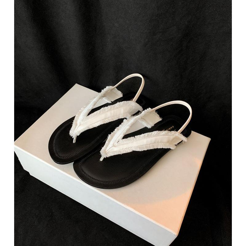 

Туфли минималистичные борода шелковый сатин с плоским носком сандалии женская летняя обувь 40 белый