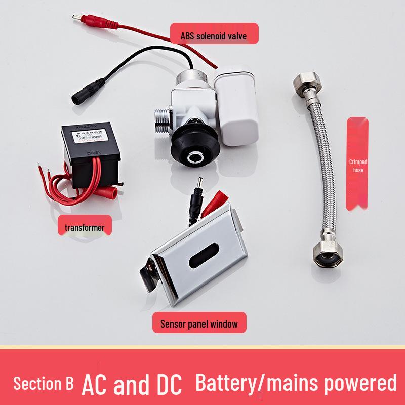 Automatic Copper Urinal Sensor Flush Valve - Water Saving Solenoid Core for Toilets
