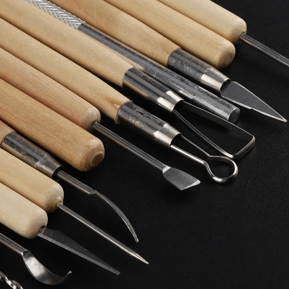 Set di 42 Pezzi di Strumenti per Artigianato in Ceramica e Argilla, Kit Combinato di Strumenti per Modellare, Intagliare e Scultura