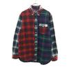 Check Pattern Long Sleeve Button Down Shirt M Green System Men's Used