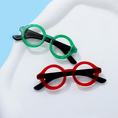 Acrylic Round Frame Glasses Brooch Fashion Acetic Acid Plate Pin Women'S Clothing Accessories Assembly Accessories