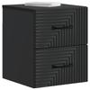 Wall Mounted Nightstand Black 34.5 x 33 x 40 cm