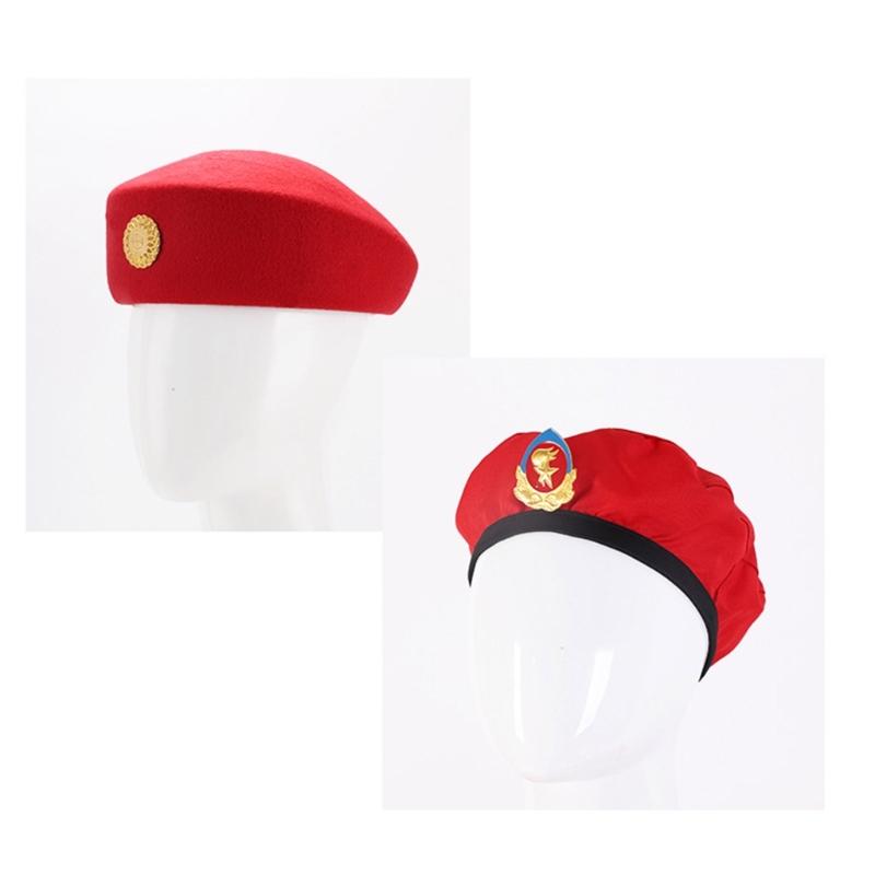 Sailor Hat Vintage Carnival Military Beret Hat Knight Felt Christmas Cosplay Sailor Hat Stage Performances Accessories