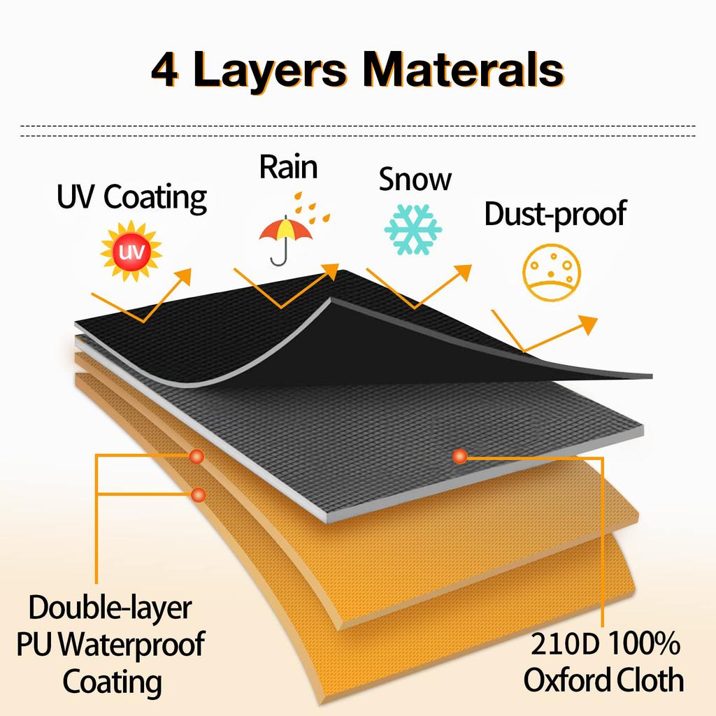 Outdoor Patio Garden Furniture Cover L-Shaped Heavy Duty Waterproof Rain Snow Chair Couch covers for Sofa Table Dust Proof Cover