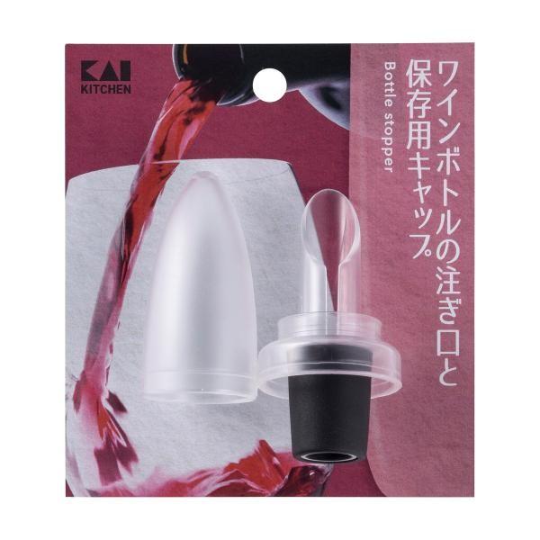 KAI Wine Cap Stopper Storage Pourer Clear DH8214 1 Pc