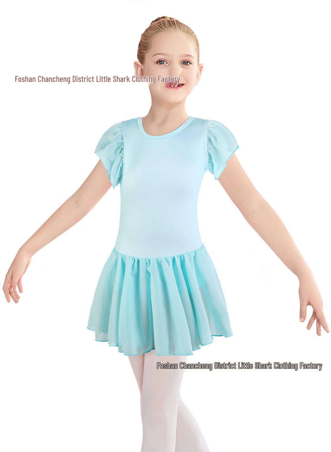 

Girls Princess Dance Jumpsuit with Flutter Sleeves and Ballet Skirt 150 cm зелёный