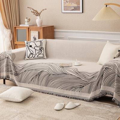 Streifen Chenille Sofa Handtuch Mit Chaise Couch Abdeckung Universal Möbel Sessel Hussen Ein Stück Weich