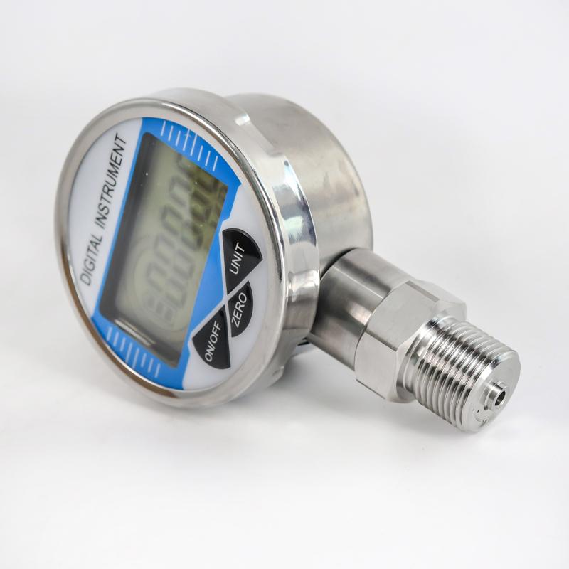 Battery Pressure Gauge Intelligent Digital Stainless Steel Electronic Barometer Oil-water Pressure Gauge Digital Display 60MPA