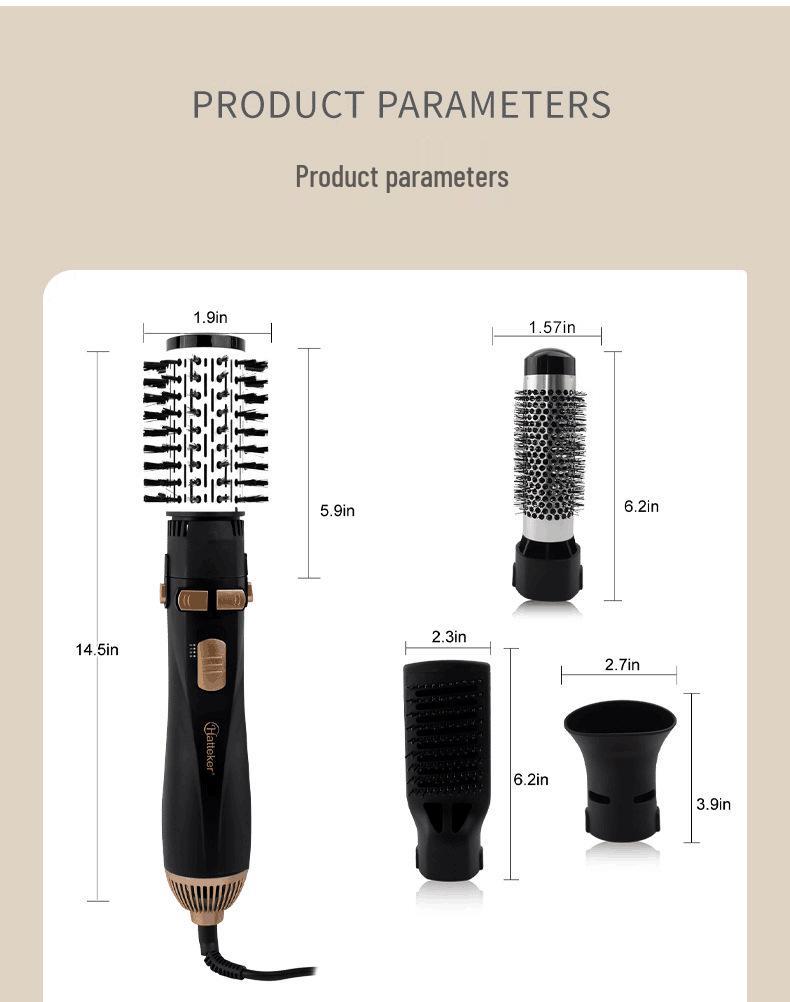 4-in-1 Automatic Rotating Hot Air Comb: Multi-Functional Curl and Straight Hair Dryer with Big Waves