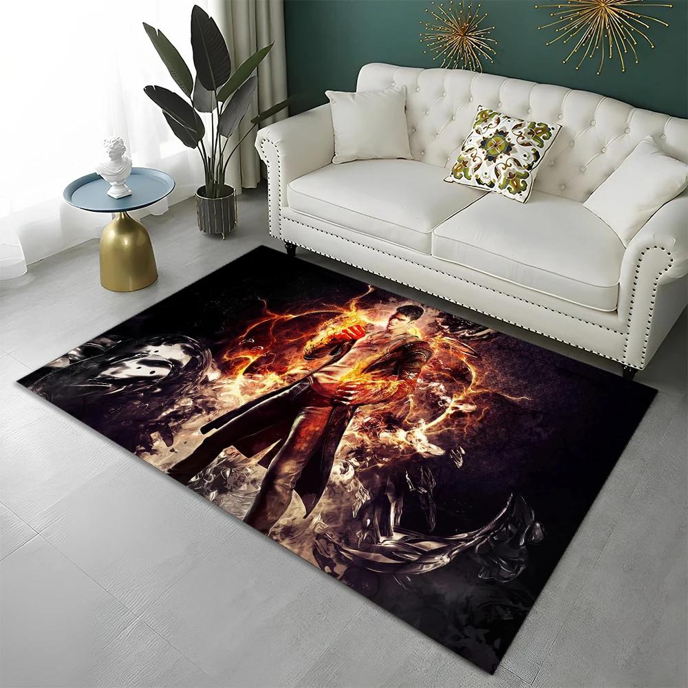 DMC Game D-Devil May Cry Gamer Carpet Rug for Home Living Room Bedroom Sofa Doormat Decor,kid play Area Rug Non-slip Floor Mat