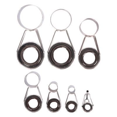 7 PZ Kit di Riparazione Anelli Cima Canna da Pesca Universale Anello in Ceramica Acciaio Inossidabile Guide per Canna da Pesca