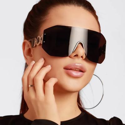 Neue Y2k Trendige Radsport-Sonnenbrille Mit Stilvollen Hohlbügeln Rahmenlose Einteilige Brille 353