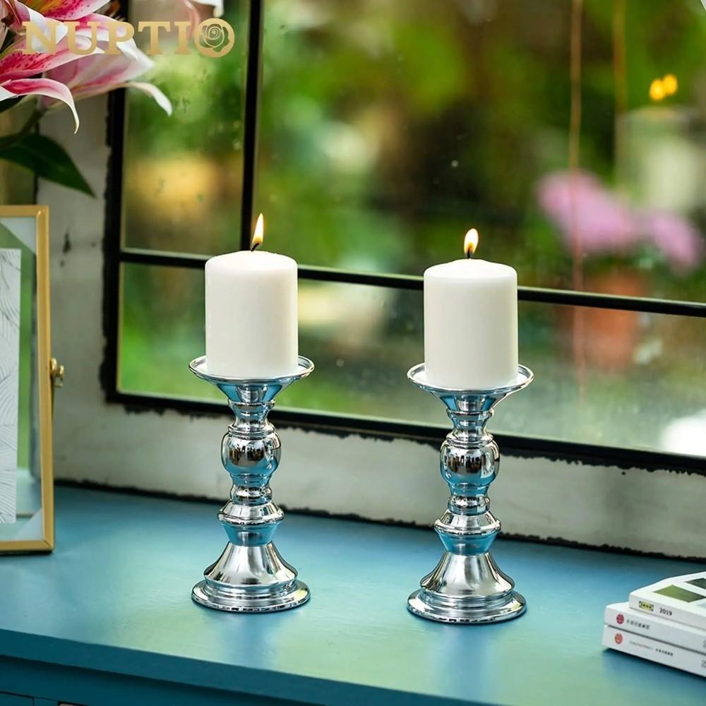 1/2Pcs Vintage Elegant Candlestick Holder Candlelight Dinner Props  for Weddings Special Events