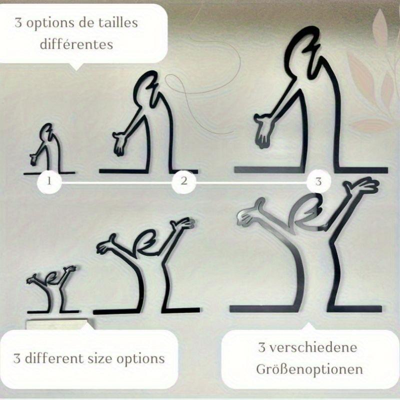 Modern Metal Poster for Living Room, Office, Bedroom - Easy Hang Installation - Home Decoration Gift for Minimalist Interiors