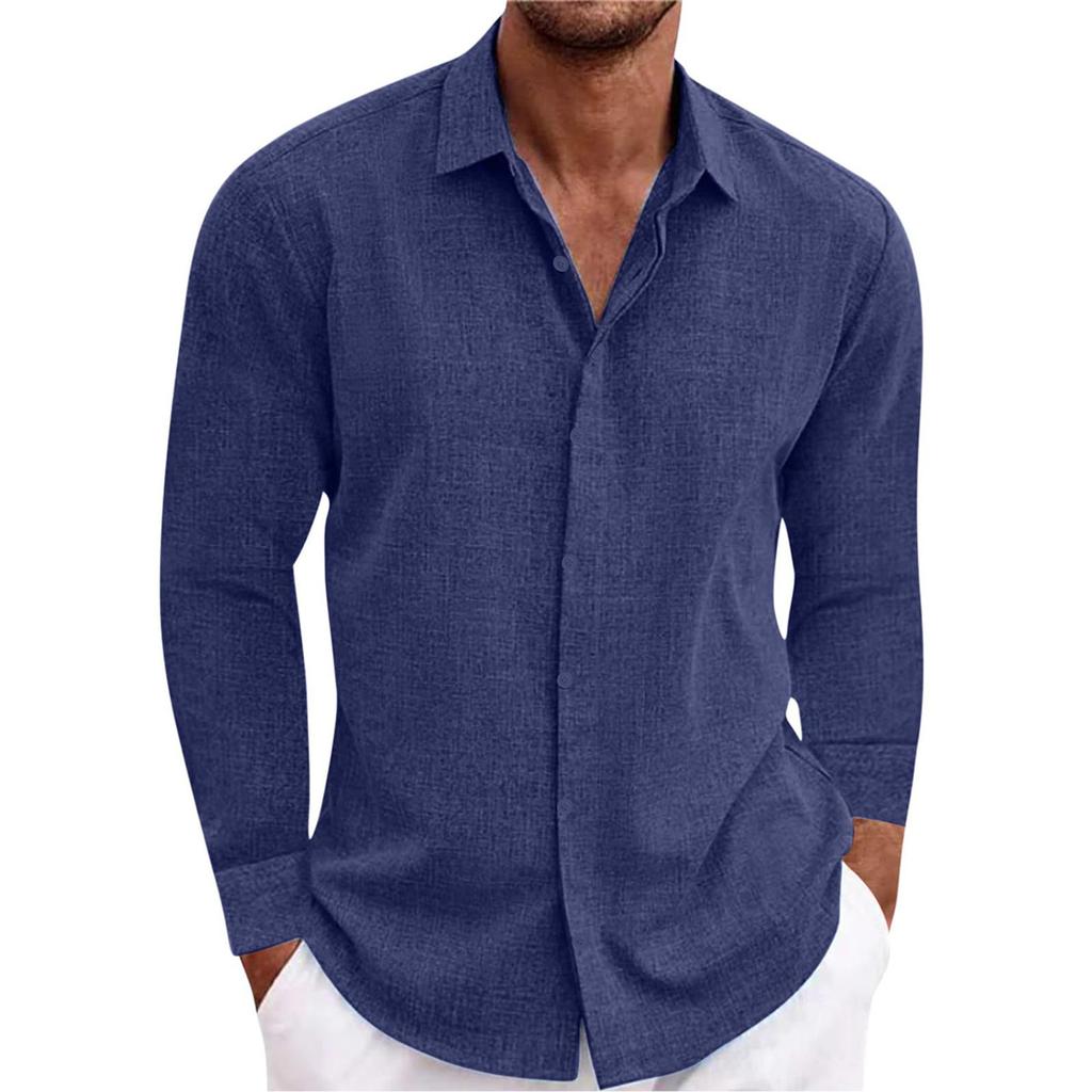 Camicia a maniche lunghe da uomo con colletto button-down Camicia Camicia a maniche lunghe da uomo