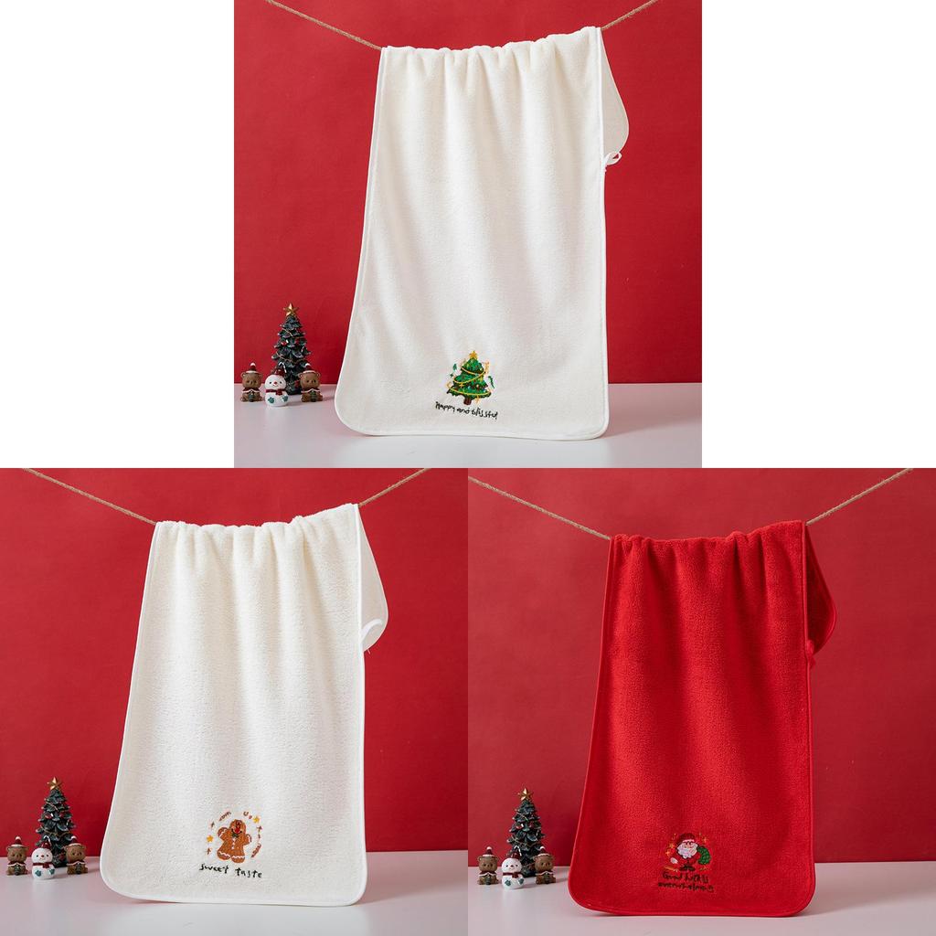 Holiday Festive Absorbent Cleaning Cloths With Embroidered Design For Gift Exchange