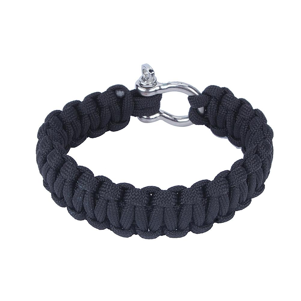 Military 550 Paracord Woven Survival Bracelet Stainless Steel Buckle Kit Outdoor