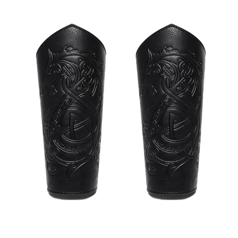 PU Lær motorsykkel albuebeskyttelse middelaldersk armbeskyttere punk armbeskytter håndleddsbeskyttere