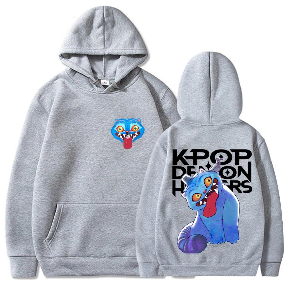 Anime Men Women Casual Unisex Streetwear Fashion Hoodies Autumn Winter Clothes XXXL серый