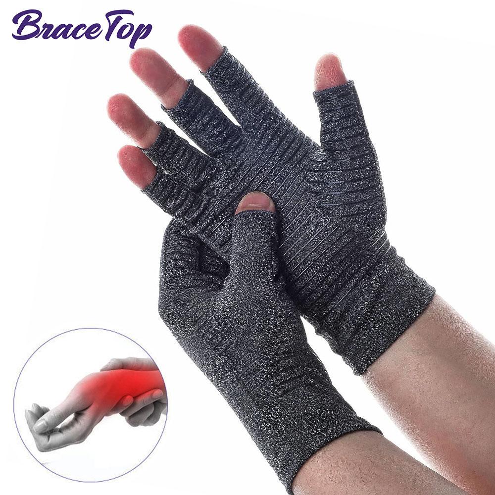 

Compression Arthritis Gloves for Joint Pain Relief Open Finger Design Hand Therapy Gloves Orthopedic Support Gloves S
