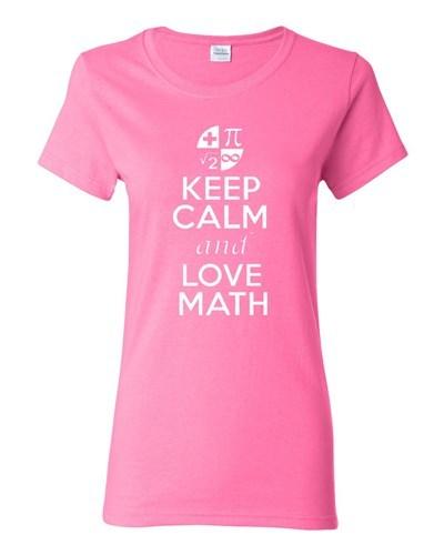 Женская новая футболка Keep Calm and Love Math Математика Числа Гик Нерд Футболка Унисекс S