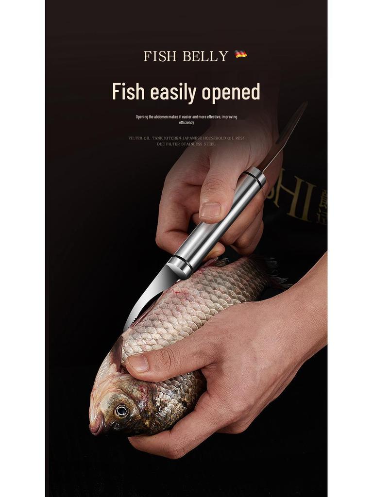 Stainless Steel Shrimp Deveining & Peeling Knife - Dual-Function Shrimp Shell & Line Remover