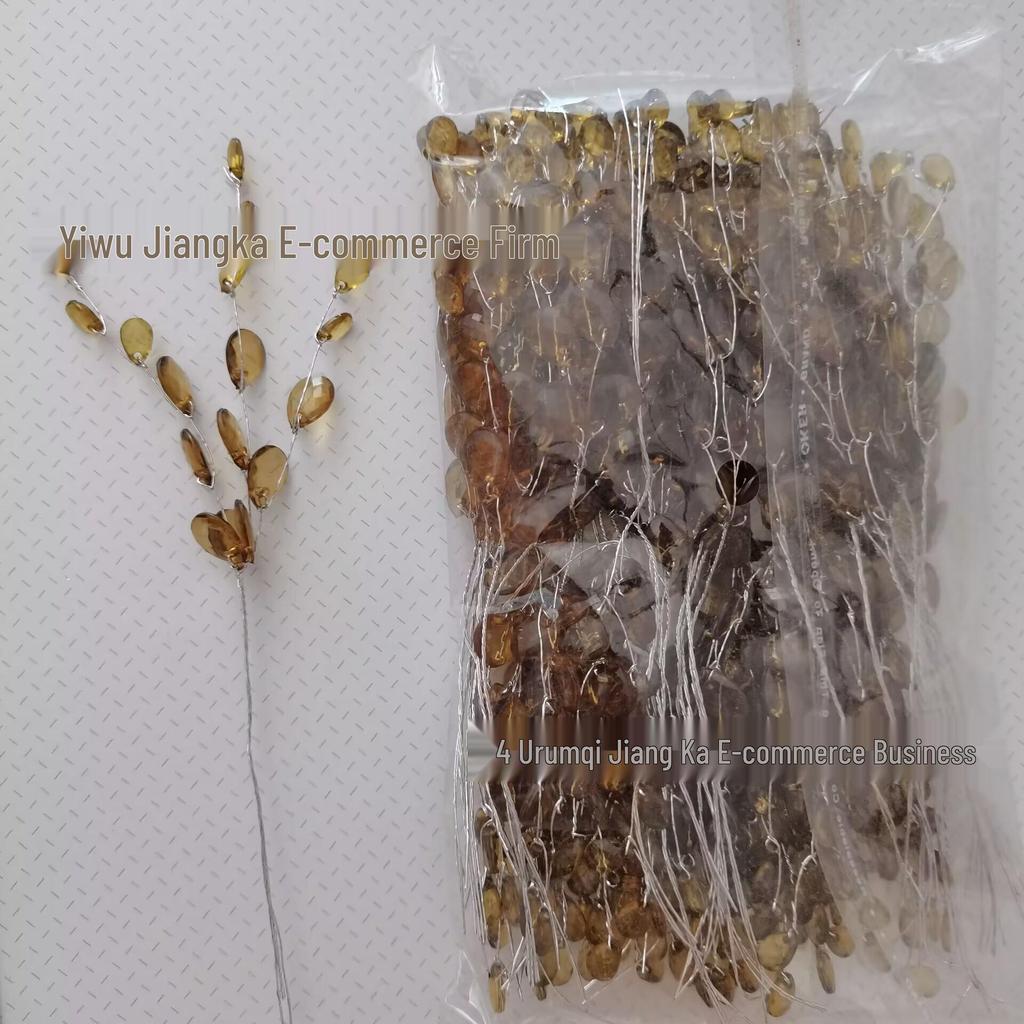 Wedding Acrylic Crystal Bead Strands with Aluminum Wire and Water Drop Design for Light Strings and Decorations