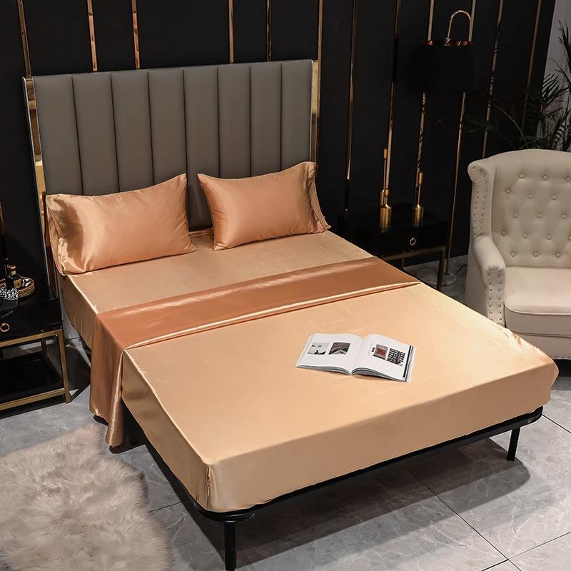 10 Colors Solid Bedding Bedspread Pillowcase 3PCS Luxury Bed Sheet