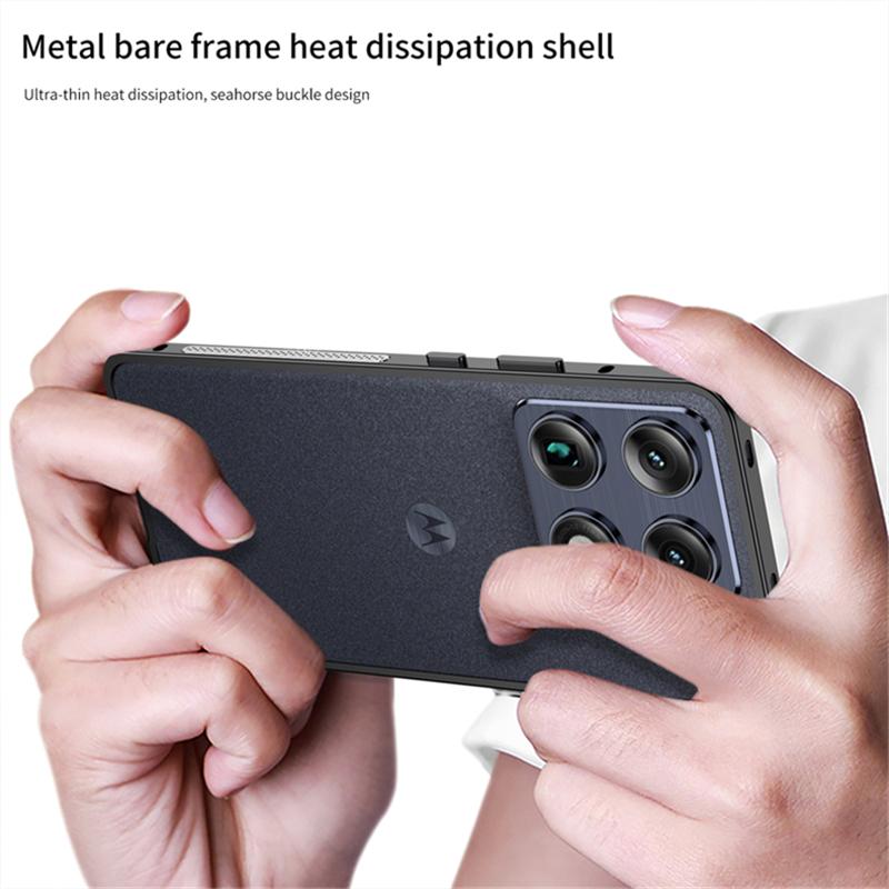 Hülle Für Motorola Signature Edge 70 Ultra Moto X70 Air Pro 5G Kühlende Aluminiumlegierung Metallrand Mittlerer Rahmen Handyhülle