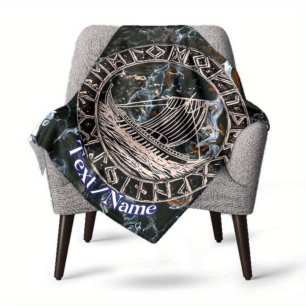 Viking Ship Norse Symbol Home Blankets Comfortable Soft Lightweight Multiseasonal Blanket For Picnics Sofas Offices Beds Living Rooms Perfect Gift For