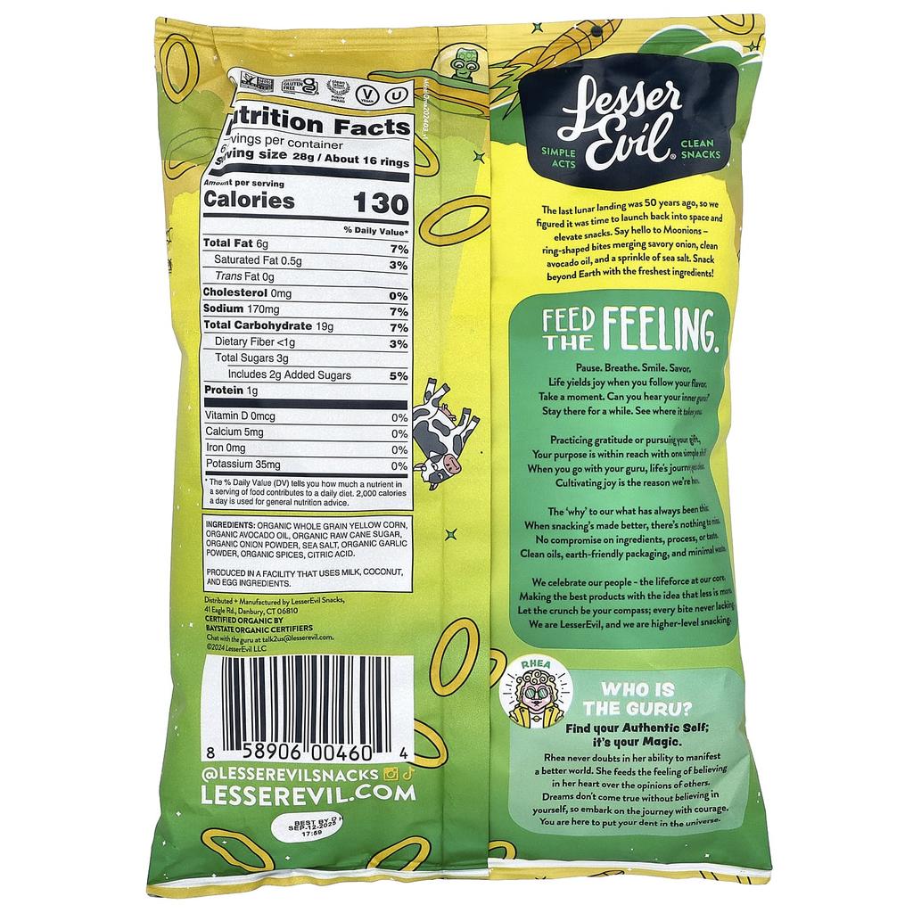 LesserEvil, Moonion, Itergaactic Onion, 170g (6oz)