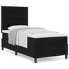 VidaXL Lit Box Spring avec Matelas Noir 100x200 cm Tissu 3339366