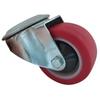 Swivel wheel caster 80mm 150kg JPPU 0805 RED polyurethane