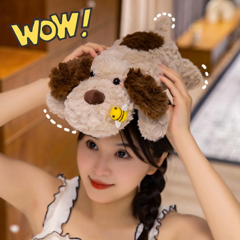 Almofada de Cachorrinho Fofo Bom Presente de Aniversário/Dia dos Namorados 1 Peça 35CM Lindo Cachorro Deitado Brinquedos de Pelúcia Cachorrinho Macio de Pelúcia