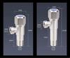 304 Stainless Steel Angle Valve for Cold/Hot Water, Universal 4-Point Household Stop Valve for Water Heaters and Toilets