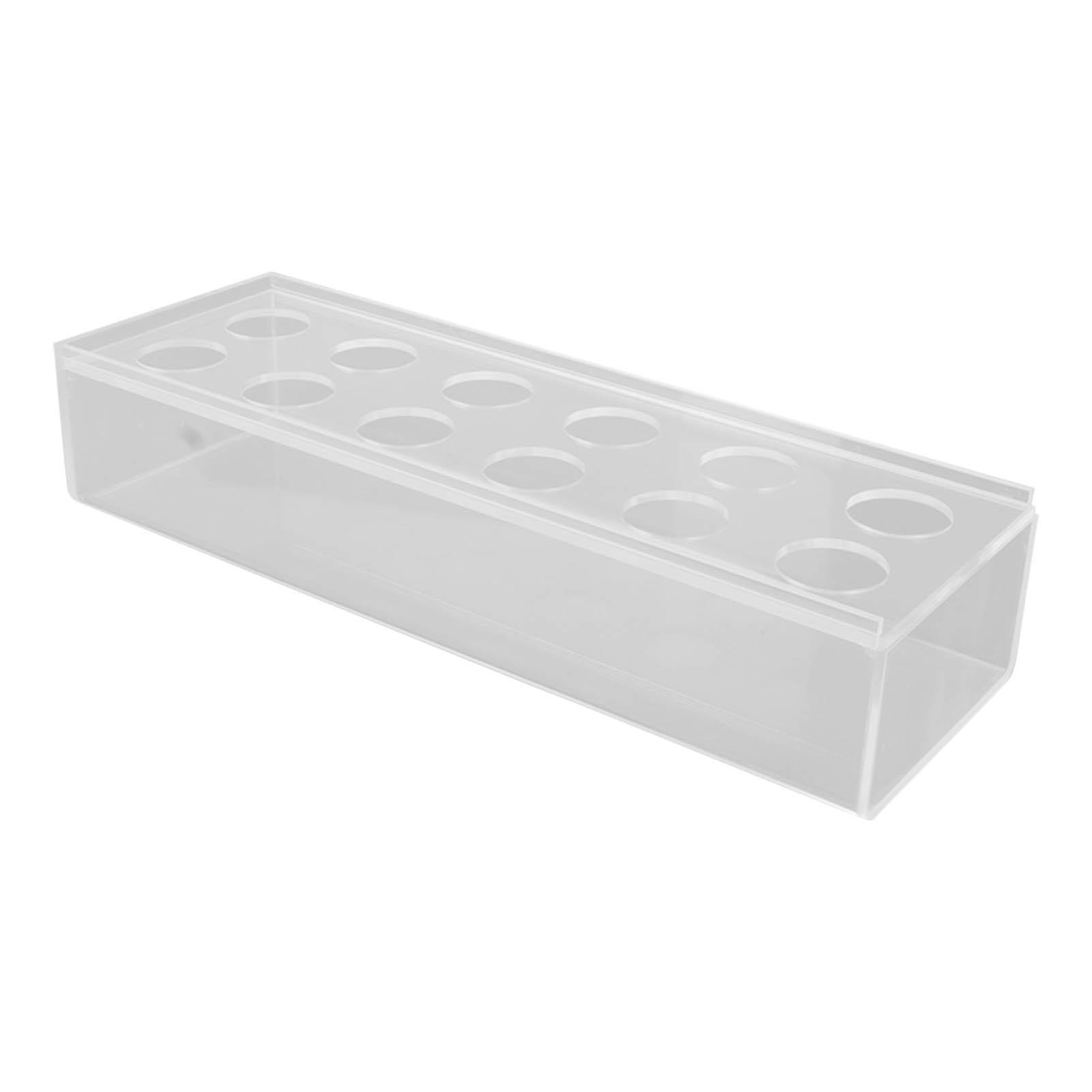 

Прозора акрилова ваза для квітів з багатьма отворами Елегантна декоративна довга прямокутна ваза для весілля, дому, декору обіднього столу 30 см 30cm