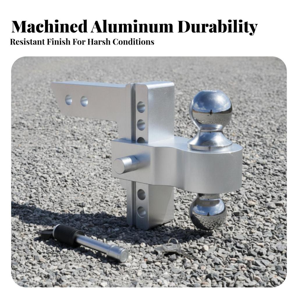 Adjustable Trailer Hitch with Dual Ball Versatile doubleBall Mount Hardware